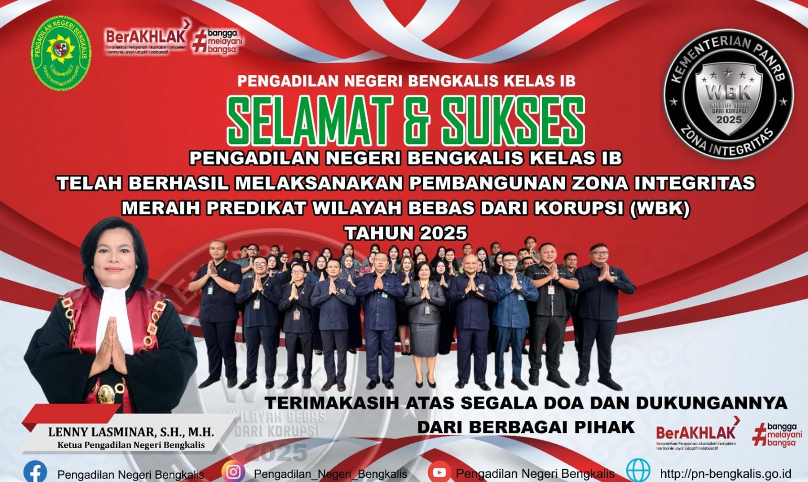 Selamat dan sukses pn bengkalis meraih wbk 2025